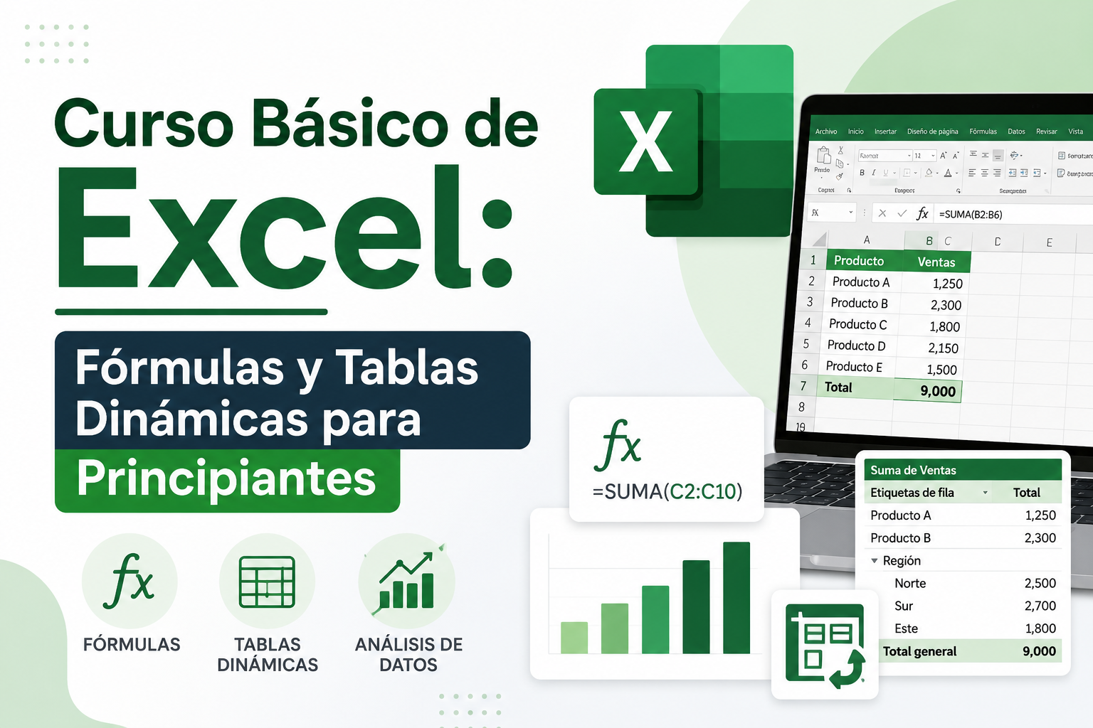 Curso Básico de Excel: Fórmulas y Tablas Dinámicas para Principiantes