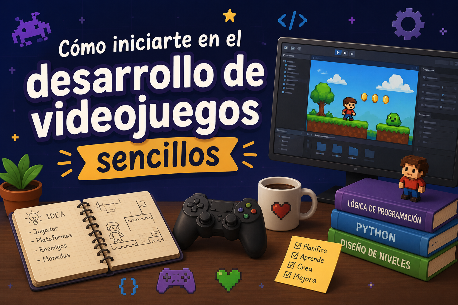 Cómo iniciarte en el desarrollo de videojuegos sencillos